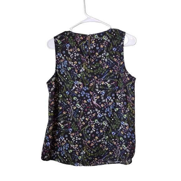 DR2 Top Womens Small Sleeveless Floral Keyhole Neck - Picture 2 of 11